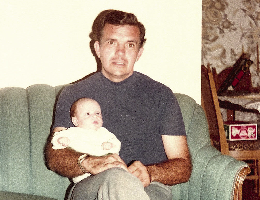 Scott on his father’s lap