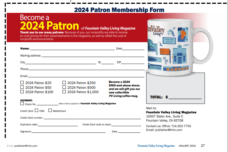 2024 Patron Membership Form