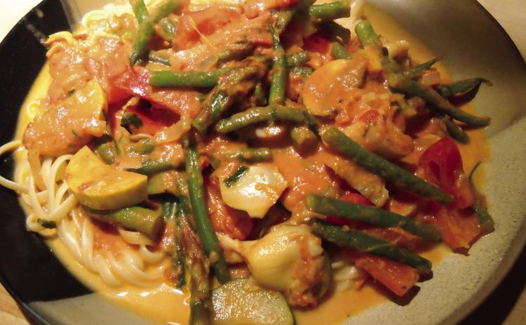 LINGUINE PRIMAVERA A LA VODKA