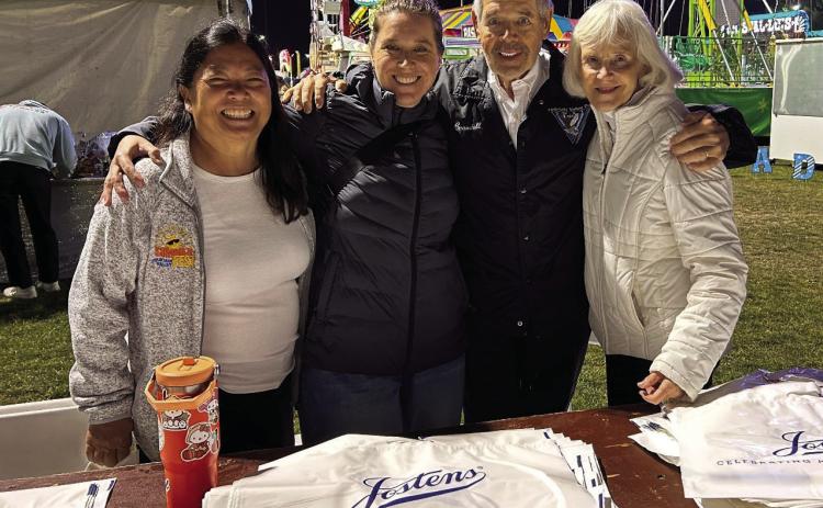 Volunteers from left Nora Little, Jillian Clausi, Larry and Sandra Crandal helped make it happen.