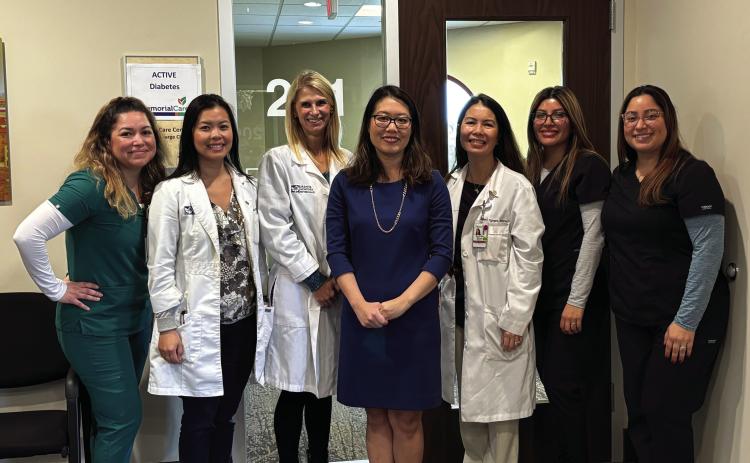 Dr. Kwon with MemorialCare's FV ACTIVE Diabetes clinic team. Photos Provided by Dr. Jessica Kwon