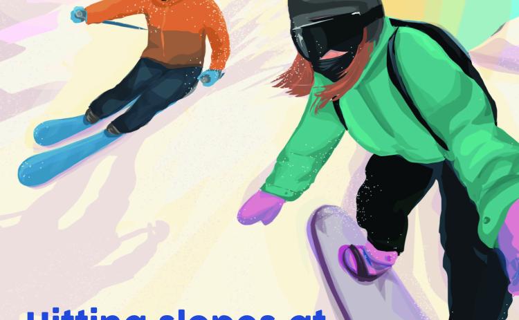 Artist Lena Nguyen said, “I enjoy the adrenaline rush of skiing and snowboarding with friends and family, as well as creating unforgettable memories each new season!”