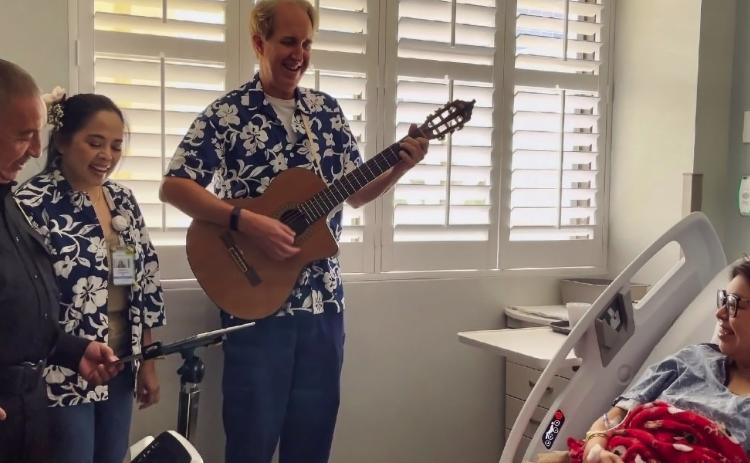 NURSES PROVIDE A DOSE OF MUSIC TO CHEER PATIENTS