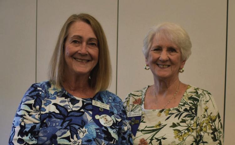 FVWC Woman of the year Sue White with President Francine Serynek.