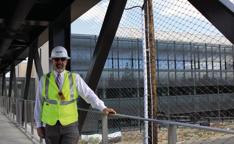 GM Rob Thompson on the new bridge over Ellis connecting the new headquarters to the FV plant. Photos by Scott Rogers / Fountain Valley Living Magazine
