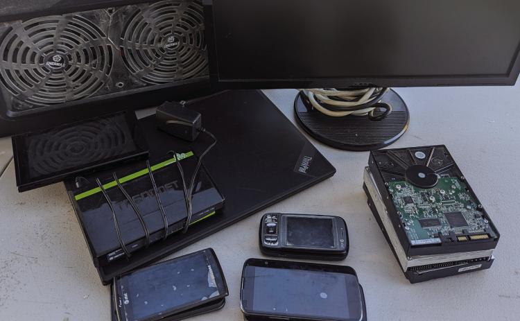 Ewaste waiting to be sold, re-purposed, donated or recycled. Photos James Hindman / Technology Writer